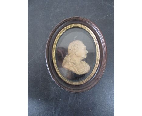 A Georgian wax relief portrait  