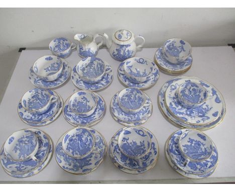 A Royal Worcester "Blue Dragon" part tea set - some pieces A/F