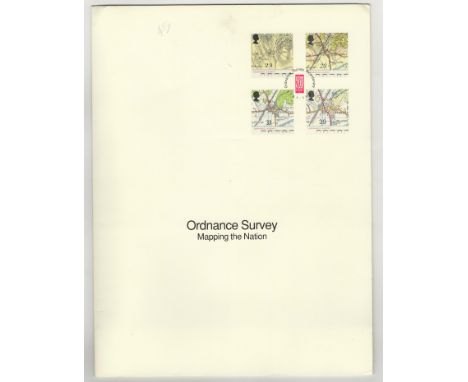 Great Britain 1991 Bi-centenary of Ordnance Survey pack consisting of: - signed letter by P. McMaster Director general of Ord