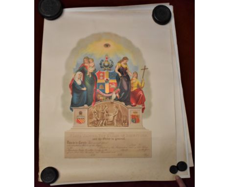 Poster-Odd Fellows - (3) 'Grand Master-The Board of Directors-(2) Unsigned, (1) Signed Brother Arthur Benjamin Wright 25th Au