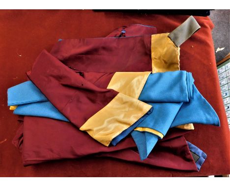 Material - Catholic Priests Ornamental Vestment Hoods-one red and gold and the other light blue and gold the second made by E