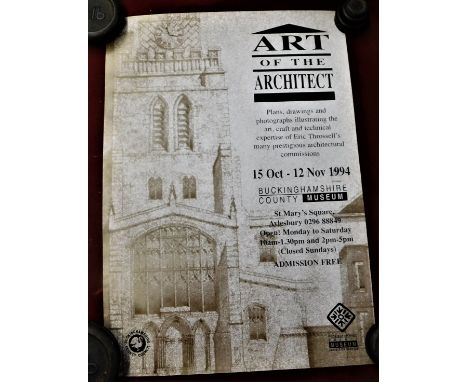 Exhibition Poster - 'Art of the Architect-Eric Throssell' - Oct/Nov 1994, measures 30cm x 43cm