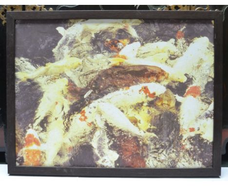 "Koi Carp", abstract print on canvas 37cm x 50cm, framed