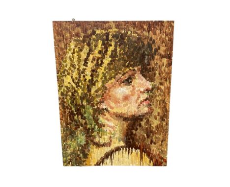 Contemporary School : Portrait of a lady, oil on board, 90 cm x 121 cm.