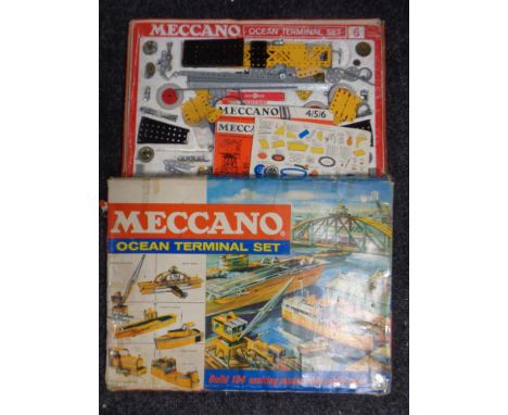 A vintage Meccano Ocean terminal set number 6