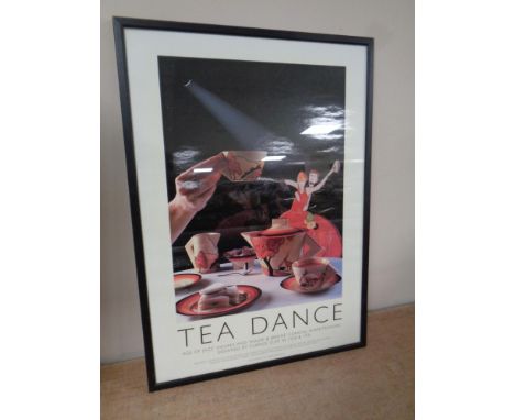 A Clarice Cliff Age of Jazz framed advertisement 