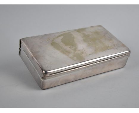 A Mid 20th Century Rectangular Silver Plated Hunting Sandwich Tin, No Leather Case, 16cms by 9cms 