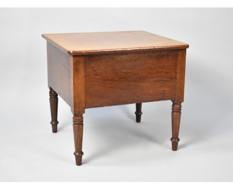 A Late Victorian Mahogany Stripped Out Box Commode, 48cms Wide 