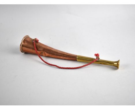 A Vintage Copper and Brass Hunting Horn, 25cm Long 