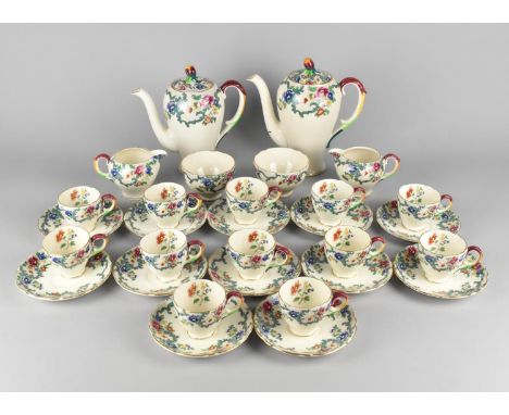 A Royal Cauldon "Victoria" Pattern Coffee Set to Comprise Two Coffee Pots, Two Milk Jugs, Two Sugar Bowls, Twelve Coffee Cans