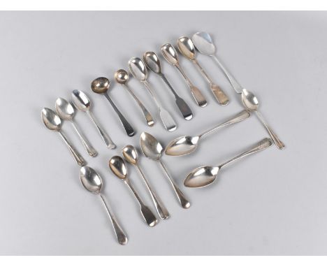 A Collection of Various Silver Teaspoons and One Fork, Various Hallmarks etc, 210g 