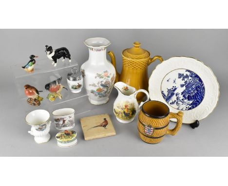 A Collection of Various Ceramics to Comprise Beswick Collie, Beswick Birds, Royal Doulton Duck, Royal Worcester Egg Coddler, 