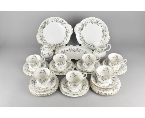 A Royal Albert Brigadoon Tea Set to Comprise Seven Cups, Nine Saucers, Eleven Saucers, Two Cake Plates, Milk Jug, Lidded Suga