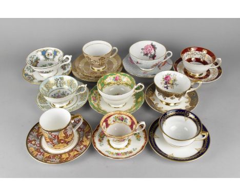 A Collection of Various Cabinet Cups and Saucers to Include Examples by Paragon, Royal Grafton, Aynsley and Wedgwood