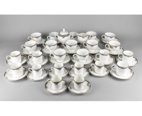 A Wedgwood Osborne Tea and Coffee Set to Comprise Ten Tea Cups and Saucers, Six Coffee Cups and Saucers, Six Smaller Coffee C