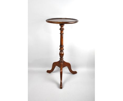 A Mid 20th Century Mahogany Wine Table with Circular Top and Tripod Base, 30cms Diameter and 62cms High 