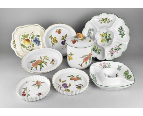 A Collection of Royal Worcester to Comprise Evesham and Worcester Herbs Together with a Spode Plate 