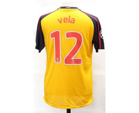 Arsenal: An Arsenal away football shirt, match issued, 2008-09, short-sleeved, Vela 12, Size L, Nike, unsigned, generally in 