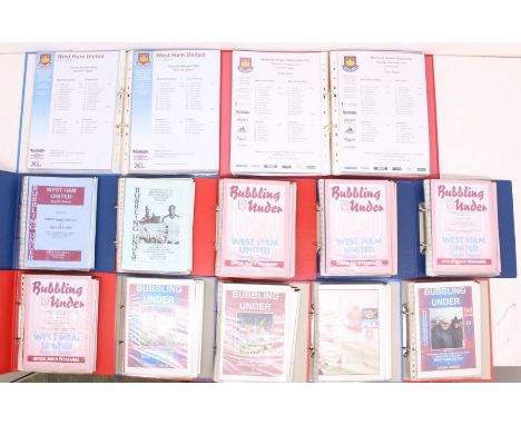 West Ham: A collection of assorted West Ham Youth programmes and first-team team sheets, 1997 to modern. Generally in good co