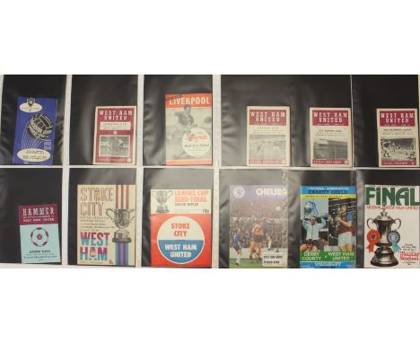 West Ham: A collection of assorted big match West Ham United programmes to include: League Cup Semi-Final v. Leicester City 1