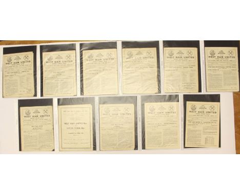 West Ham: A collection of over 50 West Ham United programmes, 1957-58 season including First Team, Reserve, Youth and others.