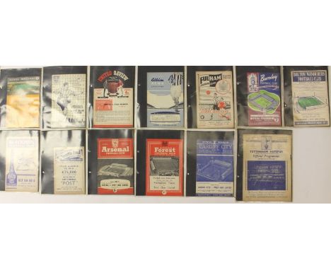 West Ham: A collection of twenty-four West Ham United away programmes, 1960-61 season including Tottenham Hotspur, Darlington