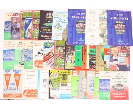 Football: A collection of assorted football programmes to include: F.A. Cup final programmes, 1950s to modern, Sweden v Arsen