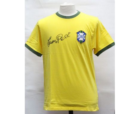 Brazil: A signed Retake Brazil shirt, signed by Edson Pele, with certificate of authenticity from A1 Sporting Memorabilia.&nb