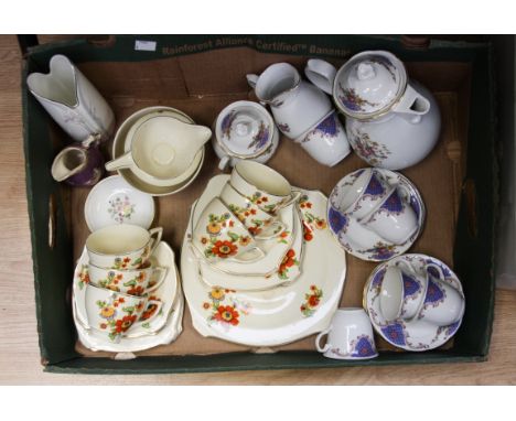 Newhall teaset (no teapot) along with Thun teaset, plus assorted ceramics