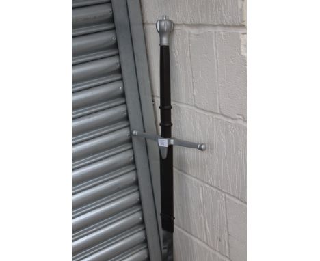 Twin handed replica Broadsword. 102cm long double edged blade. Alloy crossguard and pmmel. Leather covered grip. Overall leng