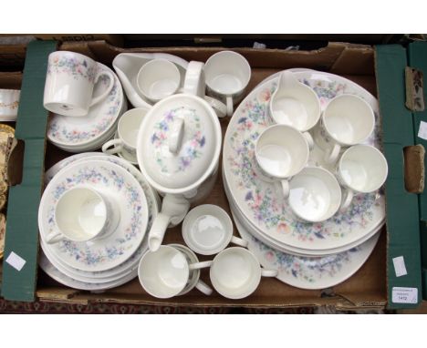 Wedgwood Angela teaset along with Royal Albert Old Country Roses teaset including teapot and cake stand (2 boxes)