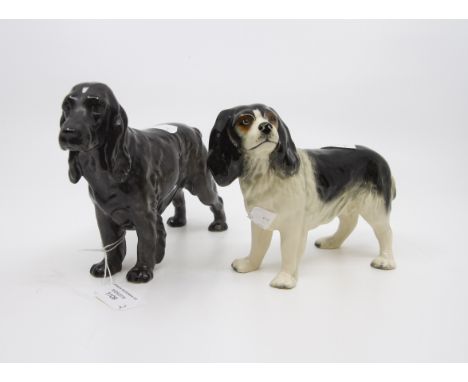 1970's Goebel setter dog with a Beswick style spaniel