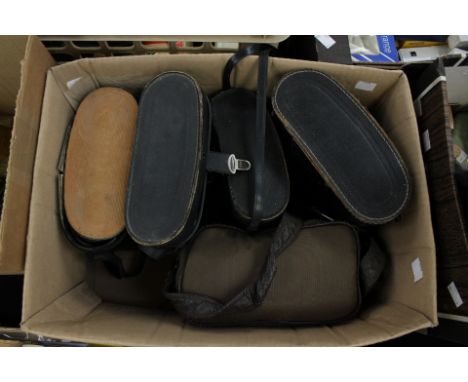 Four pairs of binoculars and a polaroid camera 20th Century, to include Miranda ?