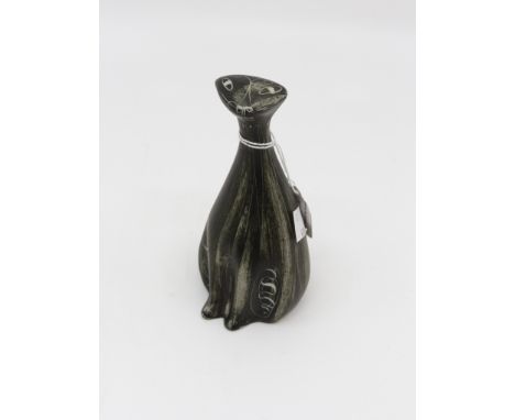 Black Siamese style cat statue possibly Carlton WareCondition: Some wear to black paint. Height: 13.5cm