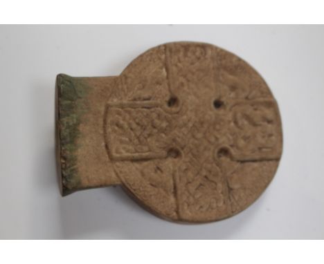 A W.H Goss model of the cross at Kirk Braddan, printed marks 8.5 cms high approx 