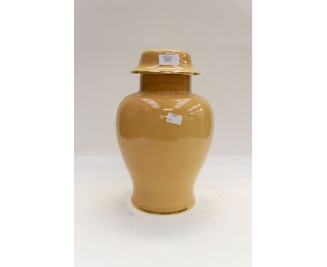 Carlton Ware Cora vase peach with gold trim