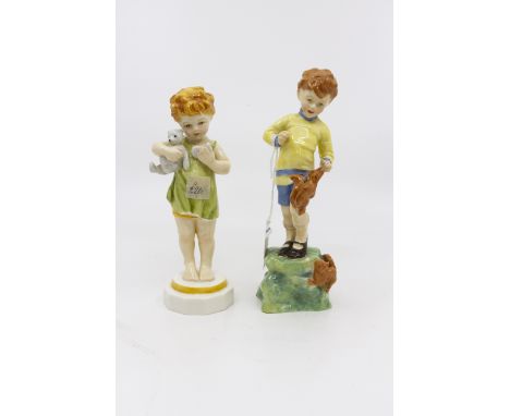 Royal Worcester figures: Wednesday's Child Knows Little Woe, and October