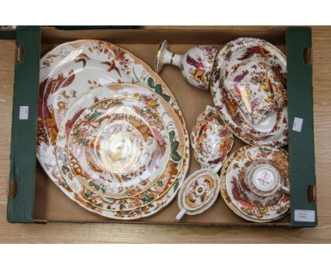 Assorted Royal Crown Derby Old Avesbury including loving cup, marmalade pot, trinket dish, various plates including meat plat