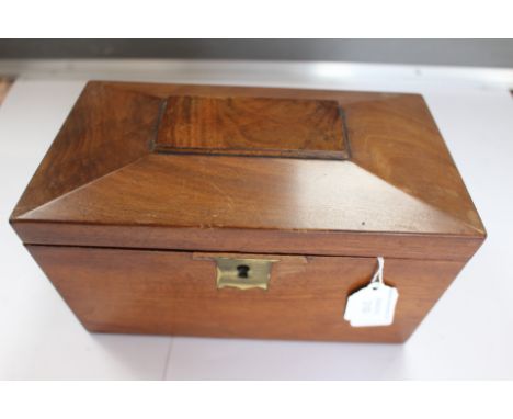 19th Century tea caddy with original lids inside