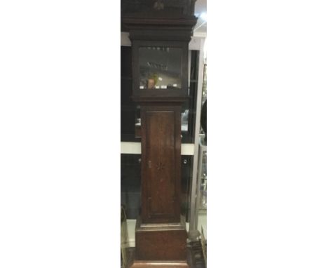 A George II oak and walnut cross banded eight day longcase clock, by Joseph Cooper, Malpas, having a 12 inch brass dial, inla