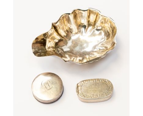 A George III ladle (without handle) with lobed sides and scalloped rim, hallmarks struck to the underside of lip, London 1775