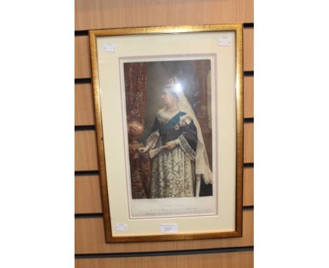 A Souvenir Silk portrait of Her Most Gracious Majesty Queen Victoria,