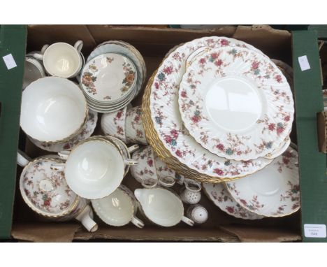 A Minton Ancestral S-376 8 piece dinner service including plates, side plates, dessert bowls, tea, coffee cups and saucers, f