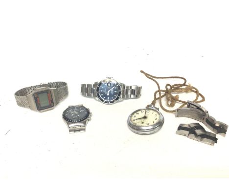 Collection of watches, swatch chronograph, Rolex copy etc. postage cat B