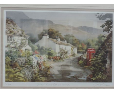 A Limited Edition print after Judy Boyes, Village Phone Box at Outgate