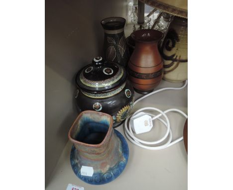 A selection of art pottery and stoneware including Denby ware, Steffisburg etc