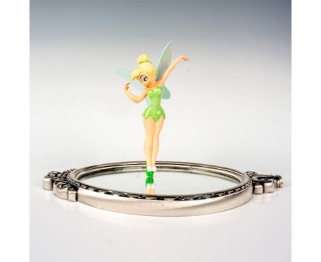 1999 Walt Disney Collectors Society porcelain figure with matte and semi-glossy finish. Depicts Tinker Bell over a mirror. Ti