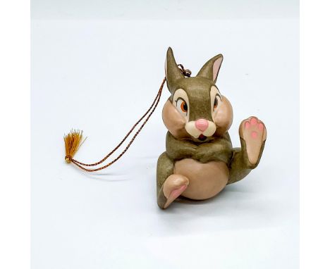 Porcelain figure with matte finish. Depicts Thumper from the 1942 animated film, Bambi. Walt Disney Collection marked on the 