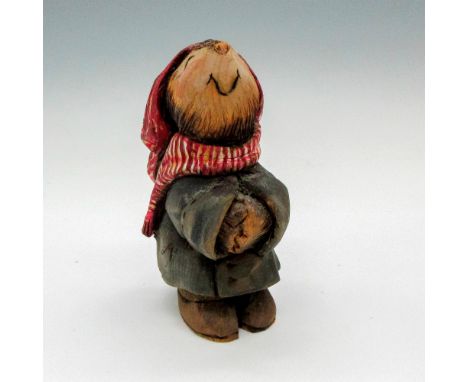 Happy mouse decorated with overcoat, scarf and hat. Laury Nichols backstamp. Issued: c.2000Dimensions: 1.25"L x 1.75"W x 3.25