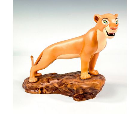 Ceramic in matte finish modeled as Nala from The Lion King perched on the rock smiling gracefully. Walt Disney Collection bac